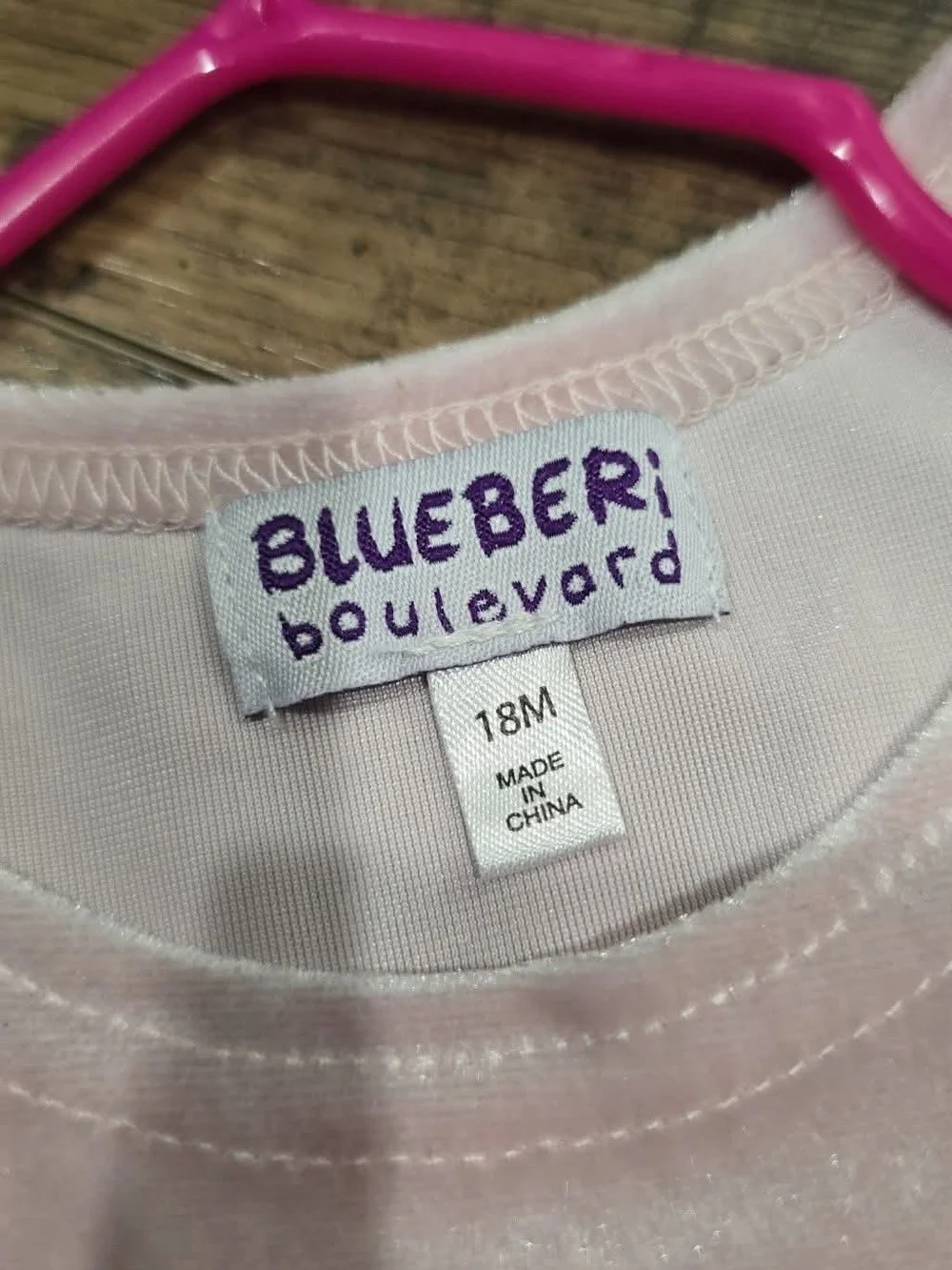 Blueberi Boulevard Pink Floral Velvet & Tulle Party Dress Sz 18 Months